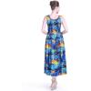 imageWomens Hawaiian Maxi Tank Elastic Luau Dress in Sunset PatternsSunset Blue