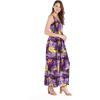 imageWomens Hawaiian Maxi Tank Elastic Luau Dress in Sunset PatternsSunset Purple