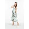 imageWomens Hawaiian Maxi Tank Elastic Luau Dress in Sunset PatternsWispy Cereus Light Blue