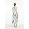 imageWomens Hawaiian Maxi Tank Elastic Luau Dress in Sunset PatternsWispy Cereus Light Blue