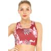imageWomens Athletic Sportswear Bra Top in Floral PatternsLotus and Orchid Red