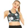 imageWomens Athletic Sportswear Bra Top in Floral PatternsWispy Cereus Black
