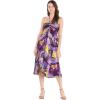imageWomens Hawaiian Luau Halter Floral Print Halter Dress in Hibiscus PatternsPurple Sunset