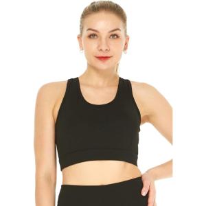 imageWomens Athletic Sportswear Bra Top in Solid ColorsBlack