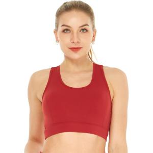 imageWomens Athletic Sportswear Bra Top in Solid ColorsRed