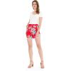 imageHawaii Hangover Women Elastic Waist Shorts with Pockets in HibiscusHibiscus Red