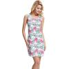imageHawaii Hangover Womens Tank Fit Dress Pink ampamp Green Palms Flamingo in LoveFlamingo in Love in White