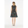 imageHawaii Hangover Womens Vintage Fit and Flare Dress in Tropical PatternsFlamingo Party Black