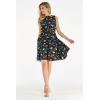 imageHawaii Hangover Womens Vintage Fit and Flare Dress in Tropical PatternsFlamingo Party Black