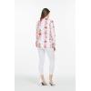 imageWomen Light Weight Rayon Casual Open Front Jacket CardiganPink White Hibiscus Vine
