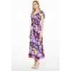 imageWomens Hawaiian Maxi Ruffle Sleeve Dress in Sunset PatternsSunset Purple