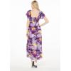 imageWomens Hawaiian Maxi Ruffle Sleeve Dress in Sunset PatternsSunset Purple