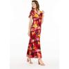imageWomens Hawaiian Maxi Ruffle Sleeve Dress in Sunset PatternsSunset Red