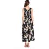 imageWomens Hawaiian Maxi Tank Elastic Luau Dress in HibiscusHibiscus Black