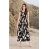 imageWomens Hawaiian Maxi Tank Elastic Luau Dress in HibiscusHibiscus Black