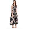 imageWomens Hawaiian Maxi Tank Elastic Luau Dress in HibiscusHibiscus Black