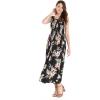 imageWomens Hawaiian Maxi Tank Elastic Luau Dress in HibiscusHibiscus Black