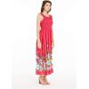 imageWomens Hawaiian Maxi Tank Elastic Luau Dress in HibiscusHibiscus Border Pink