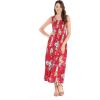 imageWomens Hawaiian Maxi Tank Elastic Luau Dress in HibiscusHibiscus Red