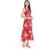 imageWomens Hawaiian Maxi Tank Elastic Luau Dress in HibiscusHibiscus Red