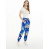 imageWomens Hawaiian Print Jogger Pants in Hibiscus BlueHibiscus Blue