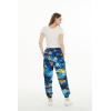 imageWomens Hawaiian Print Jogger Pants in Sunset BlueSunset Blue