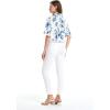 imageWomens Hawaiian Tie Front Crop Top Aloha Shirt in HibiscusDay Dream Bloom