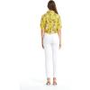 imageWomens Hawaiian Tie Front Crop Top Aloha Shirt in Wispy CereusGarden Poppy Yellow