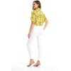 imageWomens Hawaiian Tie Front Crop Top Aloha Shirt in Wispy CereusGarden Poppy Yellow