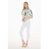 imageWomens Hawaiian Tie Front Crop Top Aloha Shirt in Wispy CereusWispy Cereus Light Blue