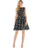imageHawaii Hangover Womens Vintage Fit and Flare Dress in Tropical PatternsFlamingo Party Black