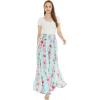 imageLady High Slit Wide Leg Pants in Tropical Pink Line FloralPink Turquoise Hibiscus Vine