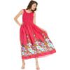 imageWomens Hawaiian Maxi Tank Elastic Luau Dress in HibiscusHibiscus Border Pink