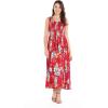 imageWomens Hawaiian Maxi Tank Elastic Luau Dress in HibiscusHibiscus Red