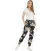 imageWomens Hawaiian Print Jogger Pants in Hibiscus BlueHibiscus Black