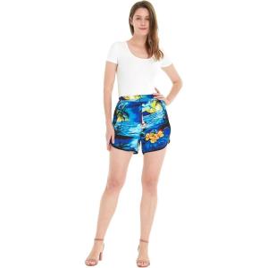 imageHawaii Hangover Women Elastic Waist Shorts with Pockets in SunsetSunset Blue