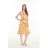imageHawaii Hangover Womens Hawaiian Mermaid Ruffle Dress Classic HibiscusClassic Hibiscus Orange
