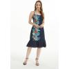 imageHawaii Hangover Womens Hawaiian Mermaid Ruffle Dress Orchid Paradise NavyOrchid Paradise Navy