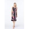 imageHawaii Hangover Womens Hawaiian Mermaid Ruffle Dress Pink Black Hibiscus VinePink Black Hibiscus Vine