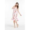 imageHawaii Hangover Womens Hawaiian Mermaid Ruffle Dress Pink Black Hibiscus VinePink White Hibiscus Vine
