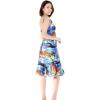 imageHawaii Hangover Womens Hawaiian Mermaid Ruffle Dress Sunset and DolphinSunset and Dolphin Blue