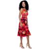 imageHawaii Hangover Womens Hawaiian Mermaid Ruffle Dress Sunset and DolphinSunset and Dolphin Red