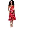 imageHawaii Hangover Womens Hawaiian Mermaid Ruffle Dress Sunset and DolphinSunset and Dolphin Red
