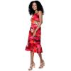 imageHawaii Hangover Womens Hawaiian Mermaid Ruffle Dress Sunset and DolphinSunset and Dolphin Red