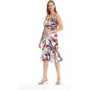imageHawaii Hangover Womens Hawaiian Mermaid Ruffle Dress in Tropical Floral PrintsGarden at Dawn