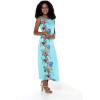 imageHawaii Hangover Womens Maxi Tank Dress in Orchid ParadiseOrchid Paradise Turquoise