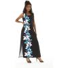 imageHawaii Hangover Womens Maxi Tank Dress in WatercolorWatercolor Orchid Black Turquoise