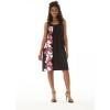 imageHawaii Hangover Womens Round Neck Shift Dress Tropical PrintsWatercolor Orchid Black Pink