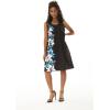 imageHawaii Hangover Womens Round Neck Shift Dress Tropical PrintsWatercolor Orchid Black Turquoise