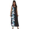 Watercolor Orchid Black Turquoise
